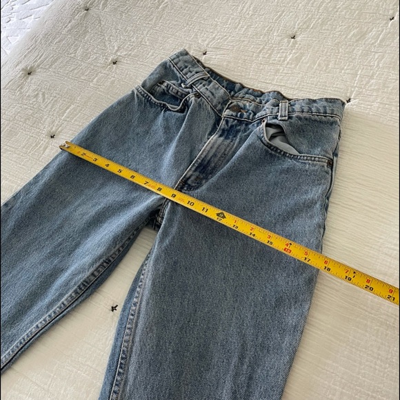 RARE Levi’s 505 crop high rise orange tab jeans size 24 - 25 - Picture 11 of 11